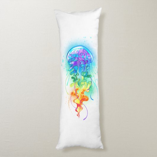 Kwal met regenboogkleuren lichaamskussen (Achterkant (Verticaal))