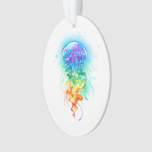 Kwal met regenboogkleuren ornament (voorkant)