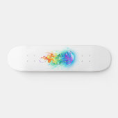Kwal met regenboogkleuren persoonlijk skateboard (Horizontaal)