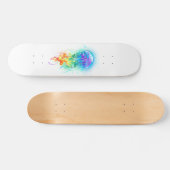 Kwal met regenboogkleuren persoonlijk skateboard (Horizontaal)
