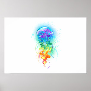 Kwal met regenboogkleuren poster