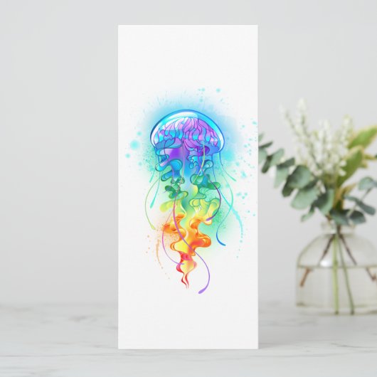 Kwal met regenboogkleuren programmakaart (Staand voorkant)