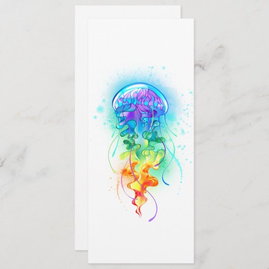 Kwal met regenboogkleuren programmakaart (Voorkant / Achterkant)