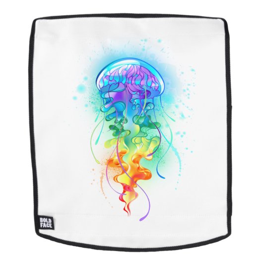 Kwal met regenboogkleuren rugtassen (Verwijderbaar gezicht)