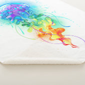 Kwal met regenboogkleuren sherpa deken (3/4)