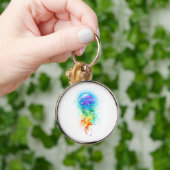 Kwal met regenboogkleuren sleutelhanger (Hand)