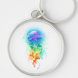 Kwal met regenboogkleuren sleutelhanger