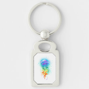 Kwal met regenboogkleuren sleutelhanger