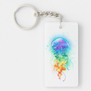 Kwal met regenboogkleuren sleutelhanger
