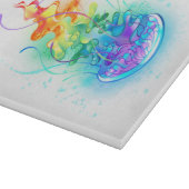 Kwal met regenboogkleuren snijplank (Hoek)