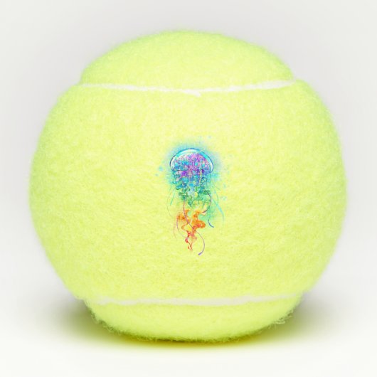 Kwal met regenboogkleuren tennisballen (Voorkant)