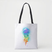 Kwal met regenboogkleuren tote bag (Voorkant)
