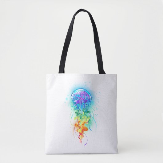 Kwal met regenboogkleuren tote bag (Voorkant)