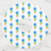 Kwal met regenboogkleuren wijnglaslabel (Achterkant)