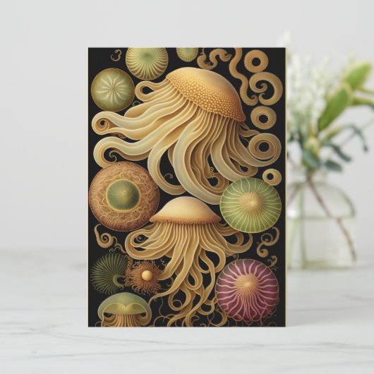 kwal | Modern Haeckel Greeting Kaart (Staand voorkant)