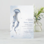 kwal oceaan Zee Waterverf Baby shower Kaart (Staand voorkant)