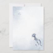 kwal oceaan Zee Waterverf Baby shower Kaart (Achterkant)