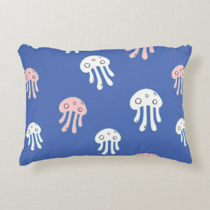 Kwal op blauwe achtergrond accent kussen