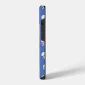 Kwal op blauwe achtergrond iPhone hoesje (Linkerkant)