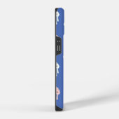 Kwal op blauwe achtergrond iPhone hoesje (Rechterkant)