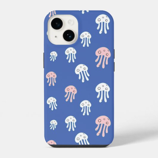 Kwal op blauwe achtergrond iPhone hoesje (Achterkant)