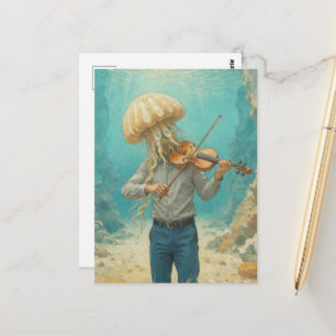 Kwal Persoon Maakt Muziek in de Zee Briefkaart