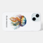 Kwal Rainbow Tides: Watercolor Kunst Case-Mate iPhone Case (Achterkant (horizontaal))
