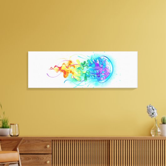 Kwal regenboog canvas afdruk (Insitu (Woonkamer))