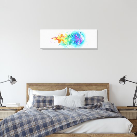 Kwal regenboog canvas afdruk (Insitu (Slaapkamer))