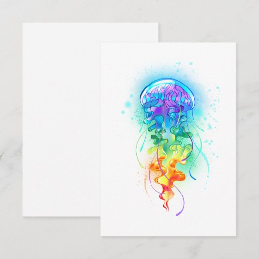 Kwal regenboog notitiekaartje (Voorkant / Achterkant)