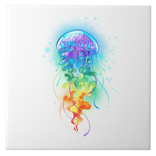 Kwal regenboog tegeltje (Voorkant)