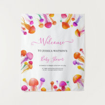 Kwal Roze Geel Gradiënt Pastel Baby Shower