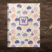 kwal Schattigee pastel Paarse en Oranje monogram;