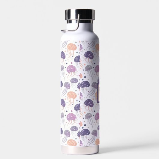 Kwal Schattigee Pastelkleurige Paarse en Oranje Mo Waterfles (Rechts)