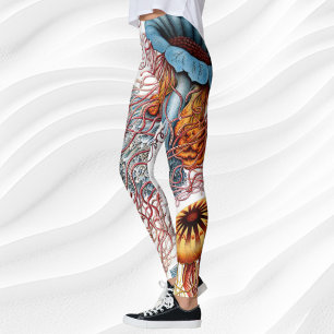 Kwal uit de Vintage tijd van Ernst Haeckel, Discom Leggings