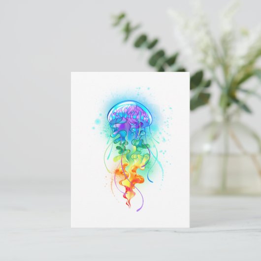 Kwal van de regenboog feestdagenkaart (Staand voorkant)