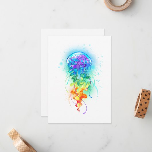 Kwal van de regenboog notitiekaartje (Voorkant / Achterkant in situ)