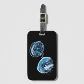 Kwal waterverf kunst bagagelabel (Voorkant (verticaal))