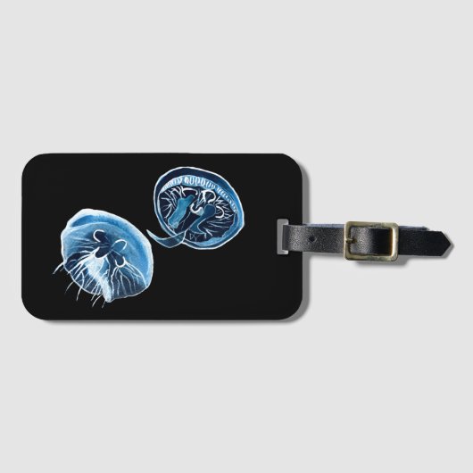 Kwal waterverf kunst bagagelabel (Voorkant (horizontaal))