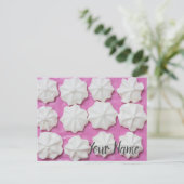 Kwalies op roze papieren cadeau briefkaart (Staand voorkant)