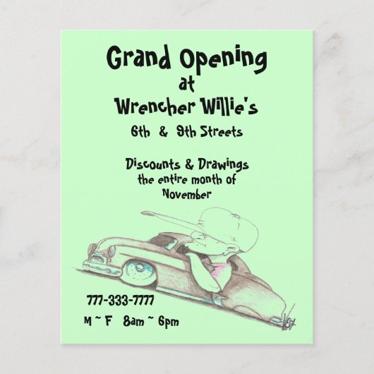 Kwalitatief glanzende flyers voor grote opening (Voorkant)