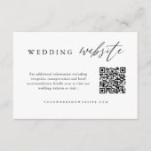 Kwalitatieve wending van kalligrafie QR Code Weddi Informatiekaartje (Voorkant)