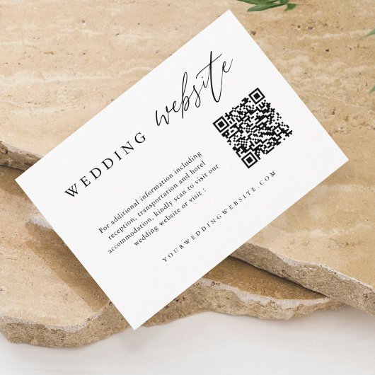 Kwalitatieve wending van kalligrafie QR Code Weddi Informatiekaartje