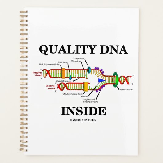 Kwaliteit DNA Binnen DNA Replicatie Geek Humor Planner (Voorkant)