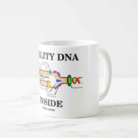 Kwaliteit DNA Inside (DNA-replicatie) Koffiemok (Voorkant rechts)