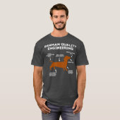 Kwaliteit Duitse Techniek Dachshund Lover Hond T-shirt (Voorkant volledig)