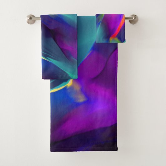 Kwaliteit en gekleurde reliëf, blauw overheerst bad handdoek (Insitu)