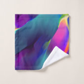 Kwaliteit en gekleurde reliëf, blauw overheerst bad handdoek (Wasdoekje)