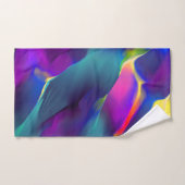 Kwaliteit en gekleurde reliëf, blauw overheerst bad handdoek (Handdoek)