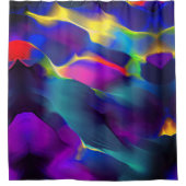 Kwaliteit en gekleurde reliëf, blauw overheerst douchegordijn (Voorkant)